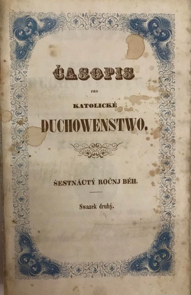 Časopis pro katolické duchowenstwo 1843 XVI. 2 a 3 - Dvojice - Šestnáctý roční běh