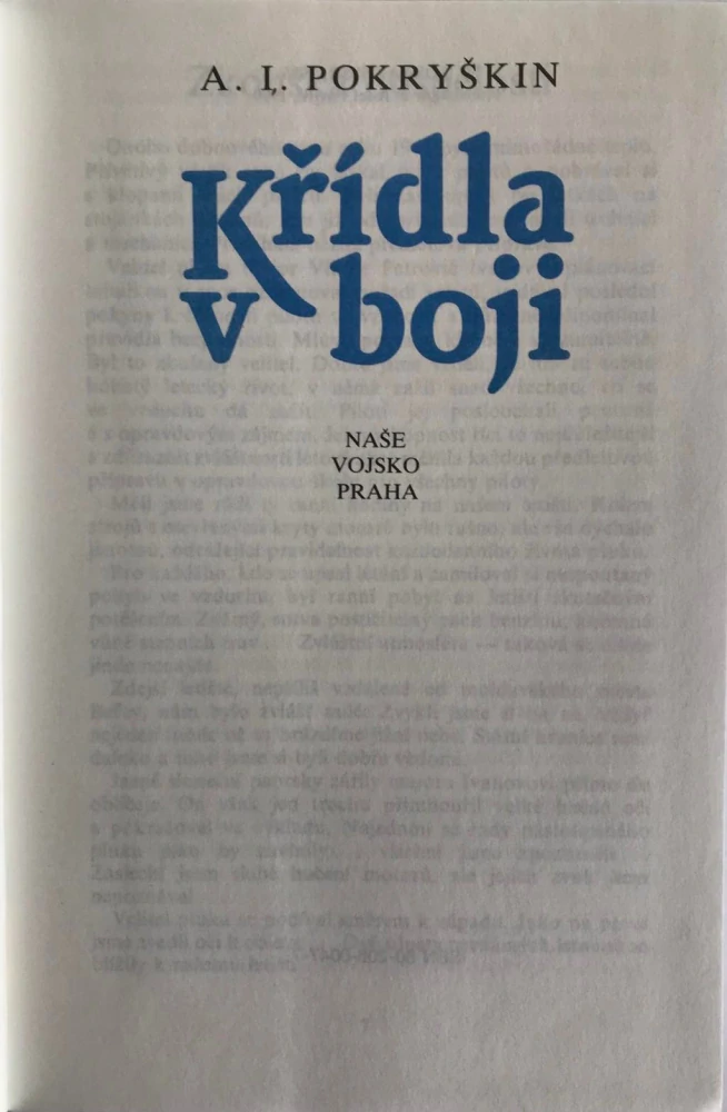 A.I. Pokryskin Křídla v boji 1990 Maj svazek 544