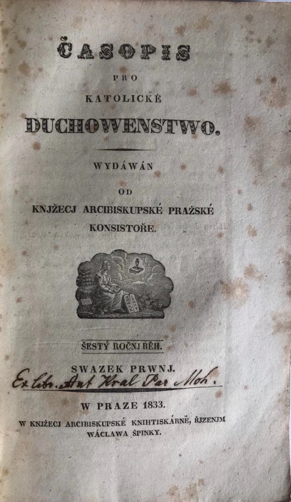 Časopis pro katolické duchovenstvo 1833 – VI. ročník – komplet 4 svazky