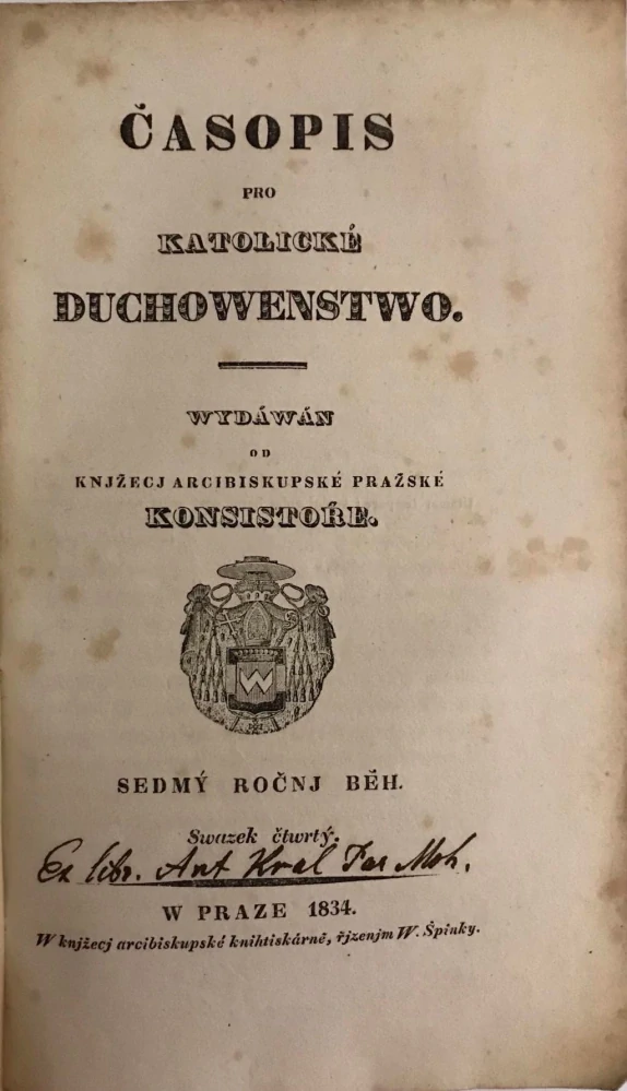 Časopis pro katolické duchowenstwo - VII. ročník, svazek 4. - 1834