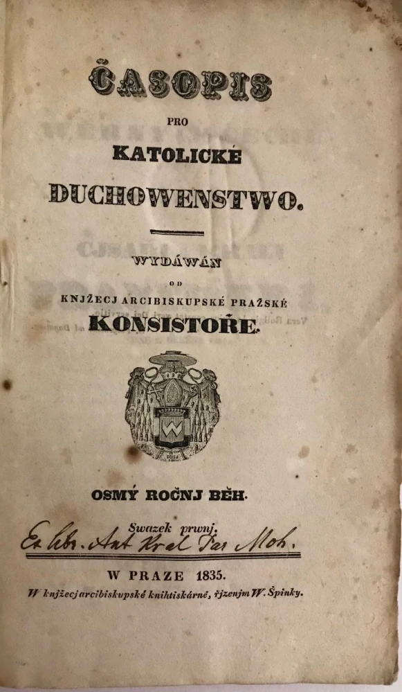 Časopis pro katolické duchowenstwo 1835 - KOMPLET VIII./1-3