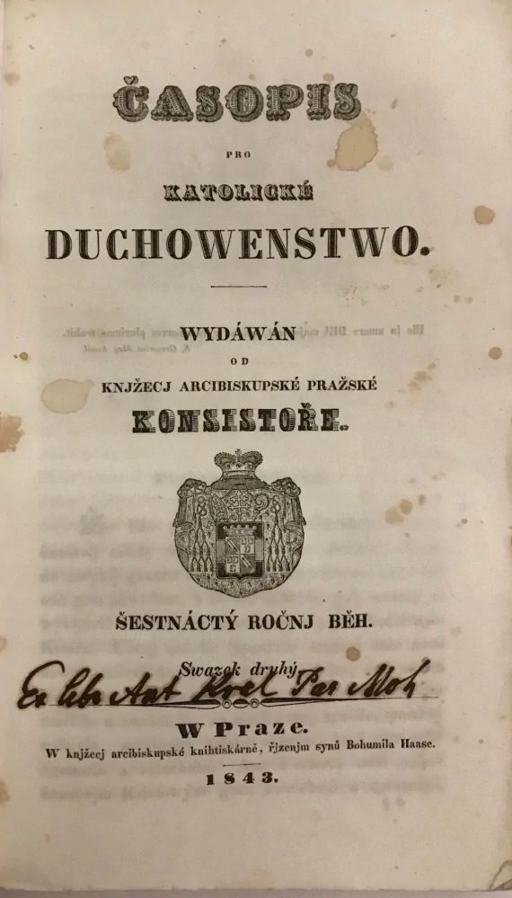 Časopis pro katolické duchowenstwo 1843 XVI. 2 a 3 - Dvojice - Šestnáctý roční běh