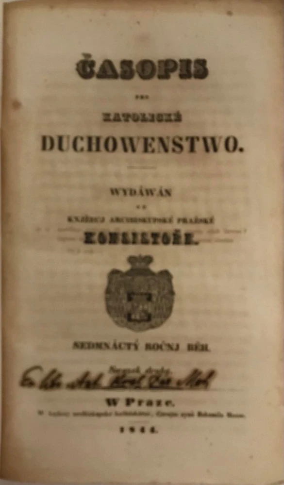 Časopis pro katolické duchowenstwo 1844 XVII. 2 a 3 - Sedmnáctý roční běh - Dvojice