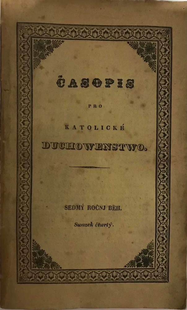 FARNÍ KNIHOVNA - Časopis pro katolické duchovenstvo 1833-1844 - 24 svazků / 9 ročníků - Ex libris Ant Krel - Komplet