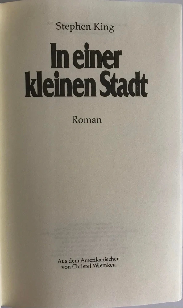 KING Stephen - In einer kleinen Stadt - Needful Things - 1991
