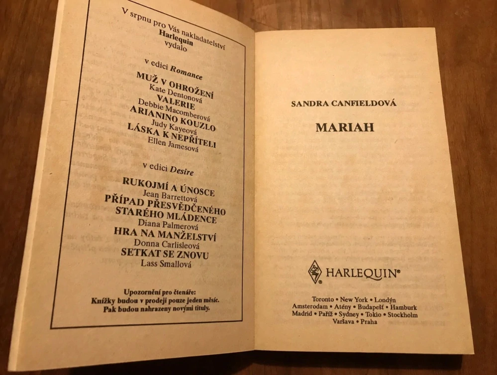 Mariah - Sandra Canfieldová / Harlequin Superromance 3