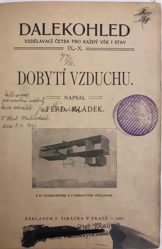 DALEKOHLED 1909 - Dobytí vzduchu - Mládek - letectví Wright