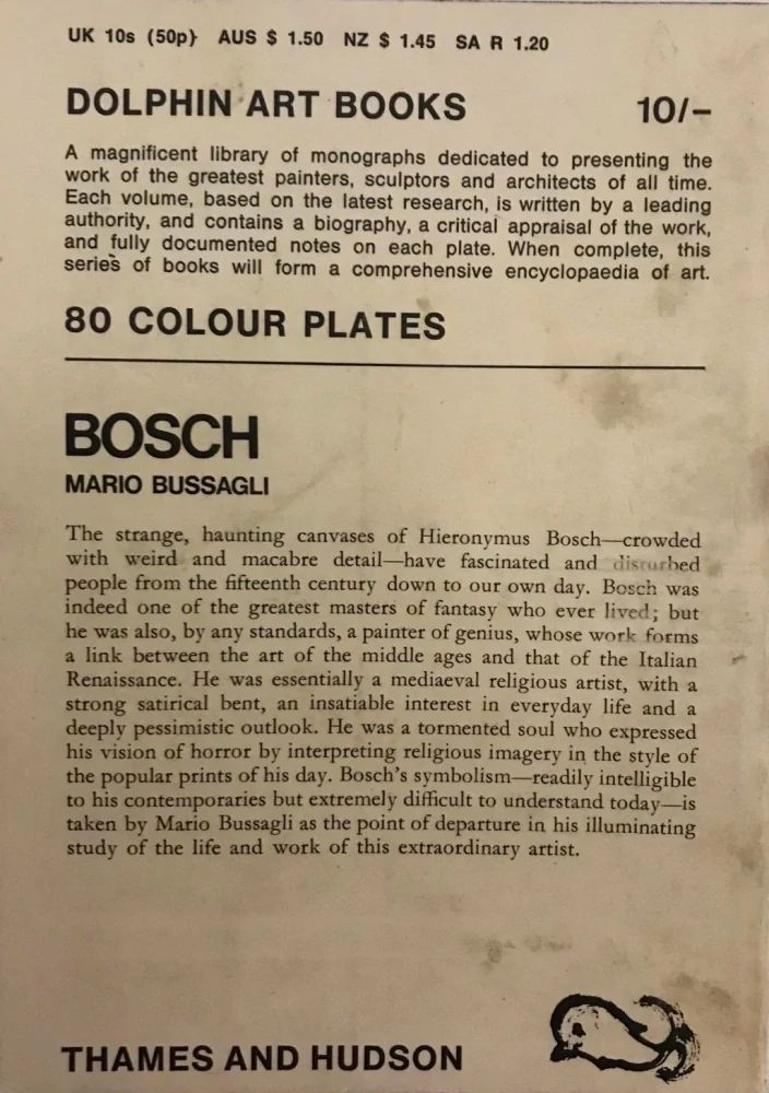 BOSCH - Život a dílo s 80 barevnými reprodukcemi - Mario Bussagli 1966
