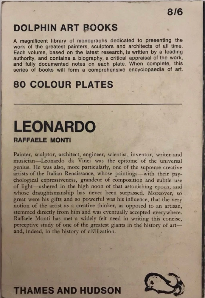 LEONARDO - Život a dílo s 80 barevnymi reprodukcemi - Raffaele Monti 1967