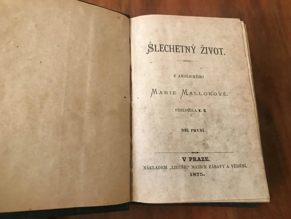 Jan Erazim Wocel: Přemyslovci + Marie Malloková: Šlechetný život 2 díly - konvolut 1863/1875