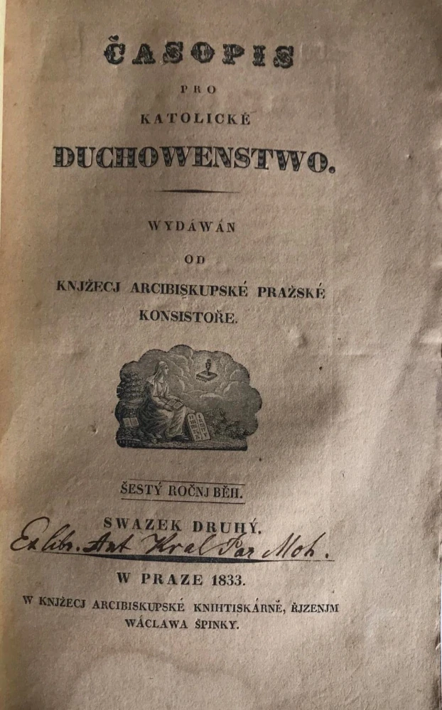 Časopis pro katolické duchovenstvo 1833 – VI. ročník – komplet 4 svazky