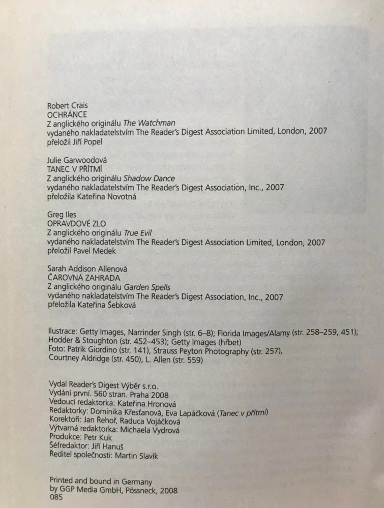 Nejlepší světové čtení 2008 - Ochránce / Tanec / Opravdové zlo / Čarovná zahrada