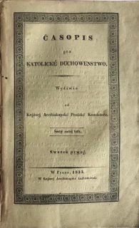 FARNÍ KNIHOVNA - Časopis pro katolické duchovenstvo 1833-1844 - 24 svazků / 9 ročníků - Ex libris Ant Krel - Komplet